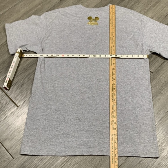 Disney Parks Vintage Disneyland 50 Resort The Happiest Place On Earth Gray TEE - Picture 8 of 10